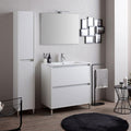 mobiletti con lavabo bianco ceramica cassetti