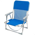 sedie da spiaggia a baldacchino blu alluminio pieghevole